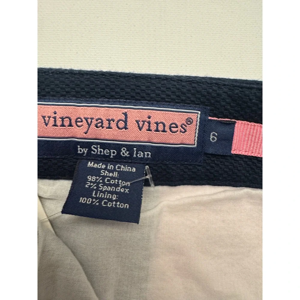 Vineyard Vines Patchwork Mini Skirt Pink Navy White Preppy‎ Size 6